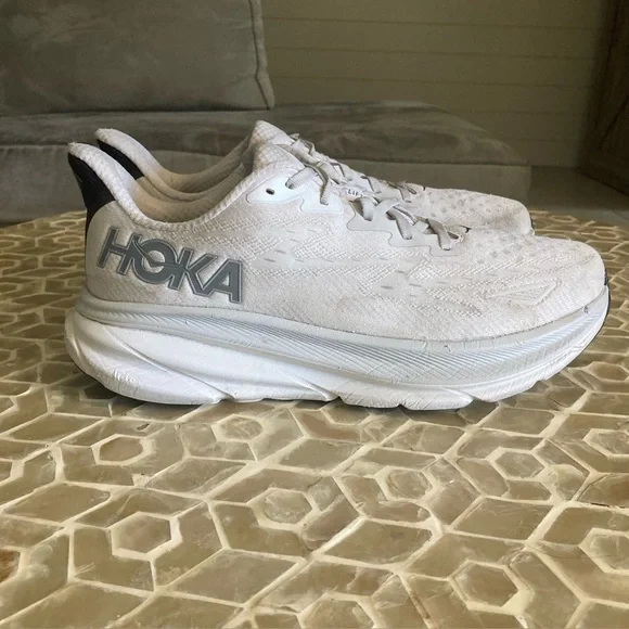 Hoka Mens Clifton 9 Men’s Running Shoe in Nimbus Cloud/Steel Wool (10.5) - Picture 11 of 11